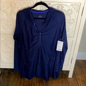 Athleta wick it UPF cover up navy- size Large. NWT